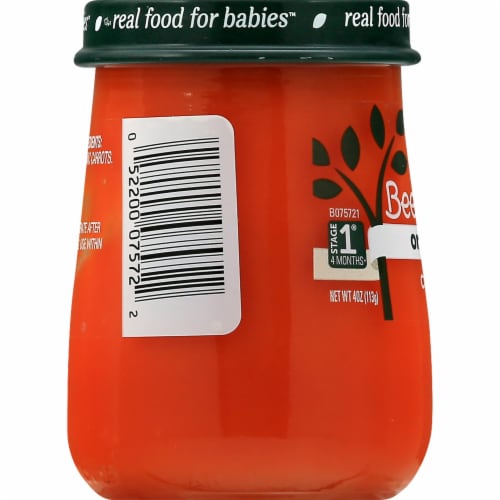 Beech-Nut® Organics Stage 1® Carrots Baby Food Perspective: left