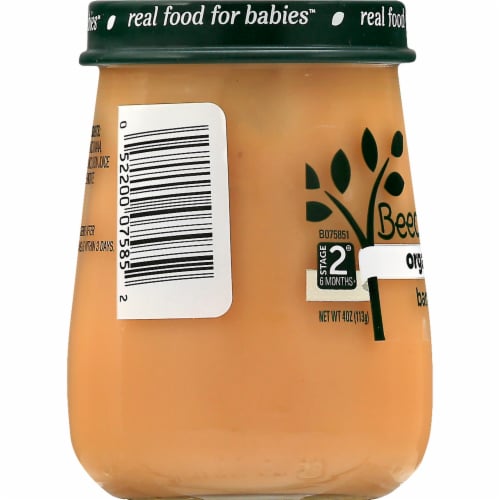 Beech-Nut® Organics Banana Stage 2 Baby Food Jar Perspective: left