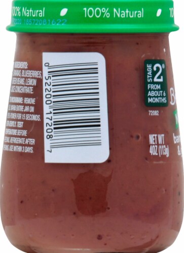 Beech-Nut® Naturals Banana Blueberry & Green Beans Stage 2 Baby Food Perspective: left
