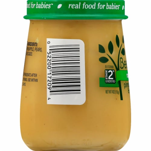 Beech-Nut® Naturals Stage 2 Pineapple Pear & Avocado Baby Food Perspective: left