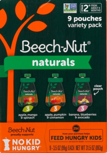 Beech Nut Naturals Stage 2 Baby Food Variety Pack 9 ct 3.5 oz