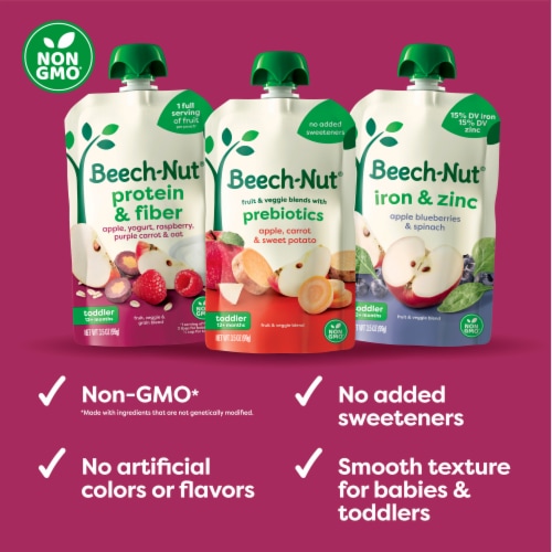 Beech-Nut Nutrition Plus Stage 4 Toddler Food Variety Pack Perspective: left
