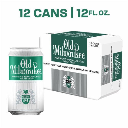 Old Milwaukee® Non-Alcoholic Beer Perspective: left