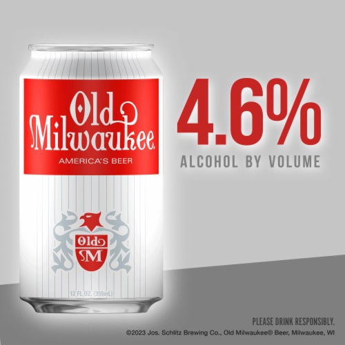 Old Milwaukee Lager Domestic Beer Perspective: left