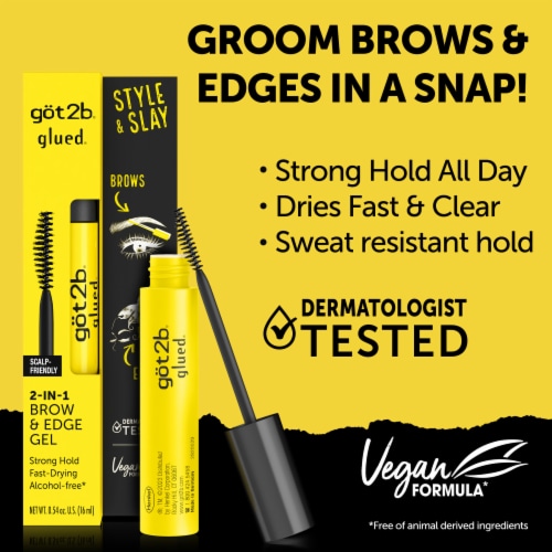 Got2b® Glued® 2-In-1 Brow & Edge Gel Perspective: left