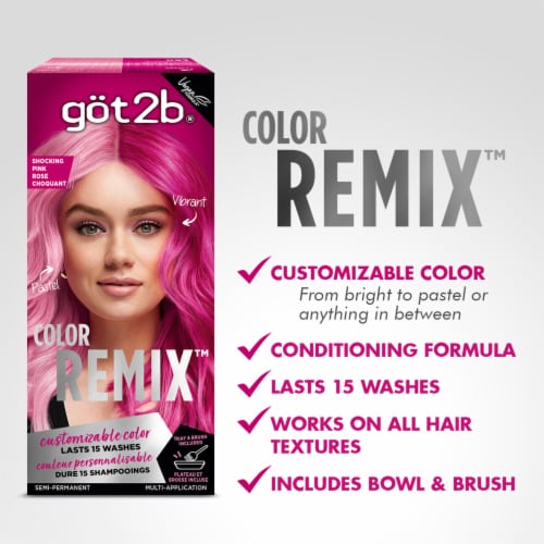got2b® Color Remix™ Hair Color - Shocking Pink Perspective: left