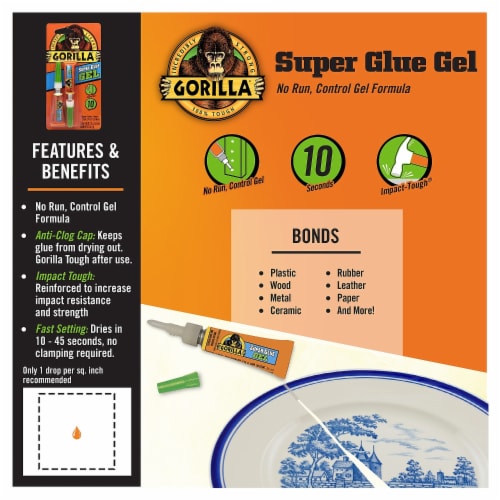 Gorilla® Super Glue Gel Perspective: left