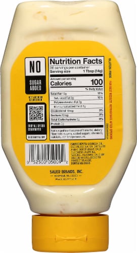 Duke's® Real Mayonnaise, 18 oz Squeeze Bottle, Smooth & Creamy Mayo Perspective: left
