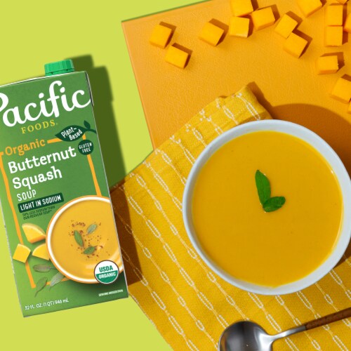 Pacific Foods® Organic Light Sodium Butternut Squash Soup Perspective: left