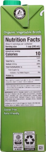 Pacific Foods Organic Vegetable Broth Perspective: left
