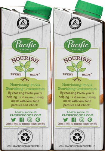 Pacific Organic Vanilla Almond Beverage Perspective: left