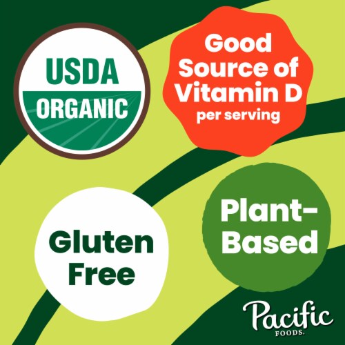Pacific Foods Organic Almond Vanilla Plant-Based Beverage Perspective: left