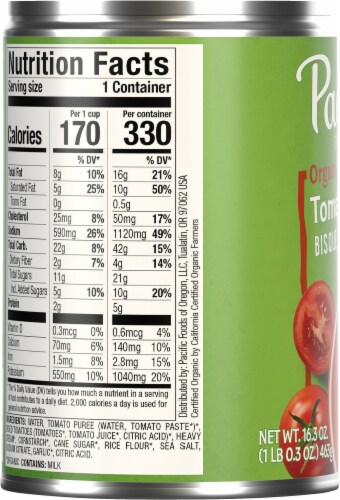 Pacific Foods® Organic Tomato Bisque Soup Perspective: left
