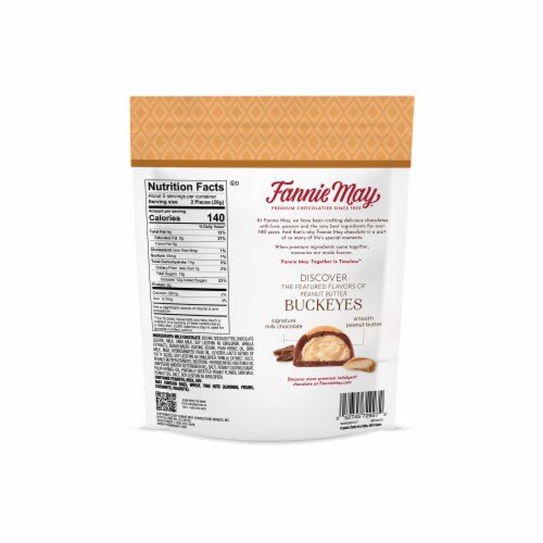 Fannie May Milk Chocolate Candy Peanut Butter Buckeyes Perspective: left