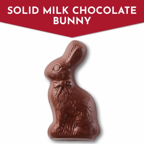 Fannie May Solid Milk Chocolate Bunny Easter Basket Stuffer Perspective: left