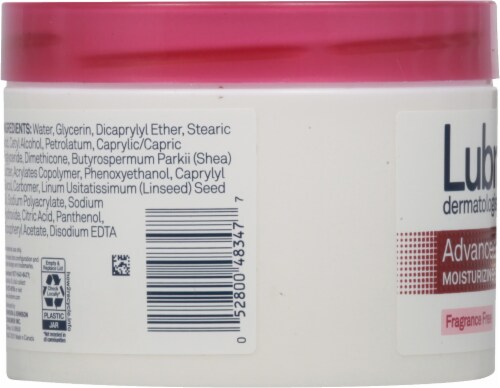Lubriderm Fragrance Free Advanced Therapy Moisturizing Cream Perspective: left