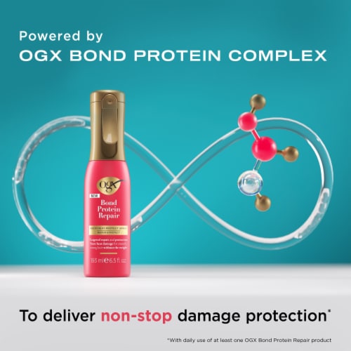 OGX Bond Protein Repair 450°F Heat Protect Spray Perspective: left
