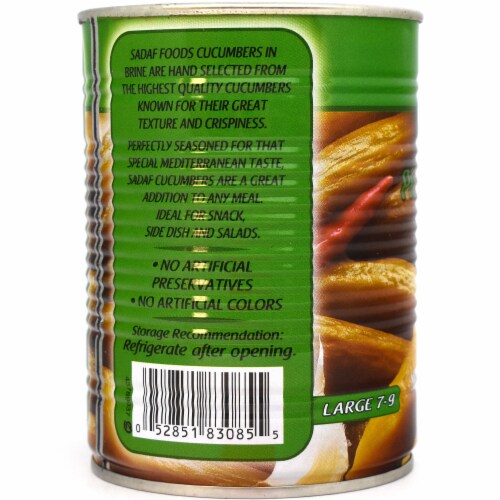 Sadaf® Pickled Cucumbers in Brine Perspective: left