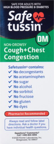 Safetussin® Non Drowsy Cough + Chest Congestion Medicine Perspective: left