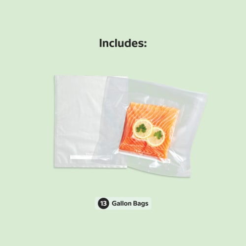 FoodSaver® Heat-Seal Pre-Cut Gallon Bags Perspective: left