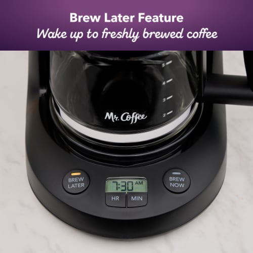 Mr. Coffee 5-Cup Programmable Coffee Maker - Black Perspective: left