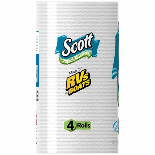 Scott Rapid-Dissolving Bath Tissue Perspective: left