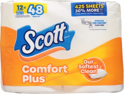 Scott® Comfort Plus™ Toilet Paper Mega Rolls Perspective: left