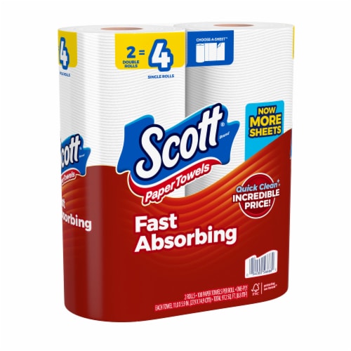 Scott® Choose-A-Sheet Paper Towel Double Rolls Perspective: left