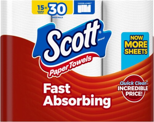 Scott® Double Fast Absorbing Paper Towels Perspective: left