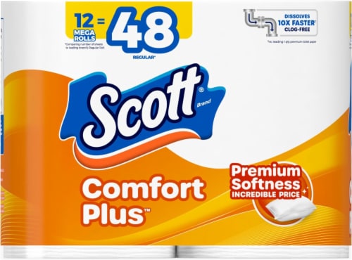 Scott® Comfort Plus™ Mega Roll Bath Tissue Perspective: left