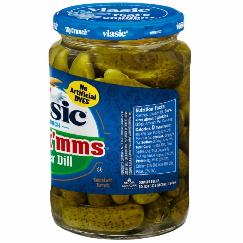 Vlasic Snack'mms Kosher Pickles Dill minis Perspective: left