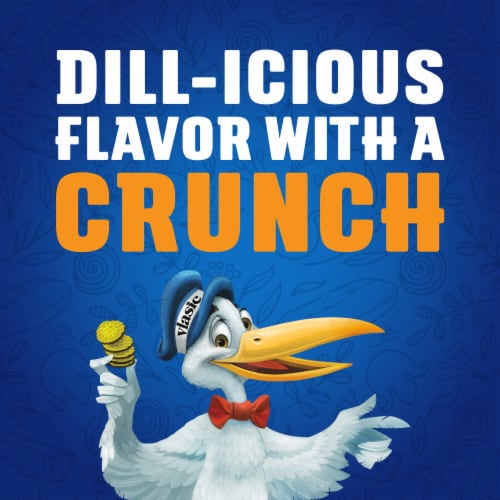 Vlasic® Ovals Hamburger Dill Pickle Chips Perspective: left