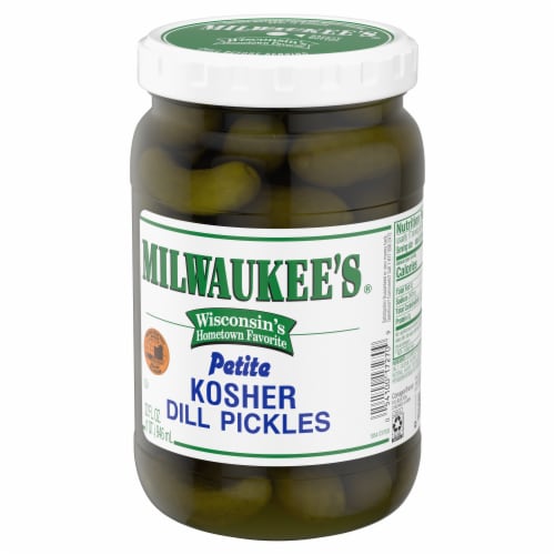 Milwaukee's Petite Kosher Dill Pickles Perspective: left