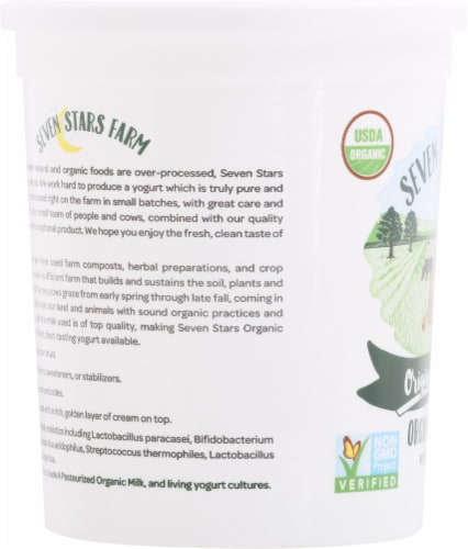 Seven Stars Farm Organic Plain Yogurt Perspective: left