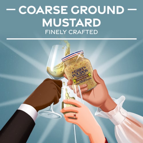Grey Poupon Country Dijon Coarse Ground Mustard Perspective: left