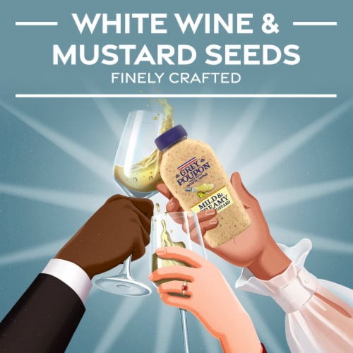 Grey Poupon Mild & Creamy Dijon Mustard Perspective: left