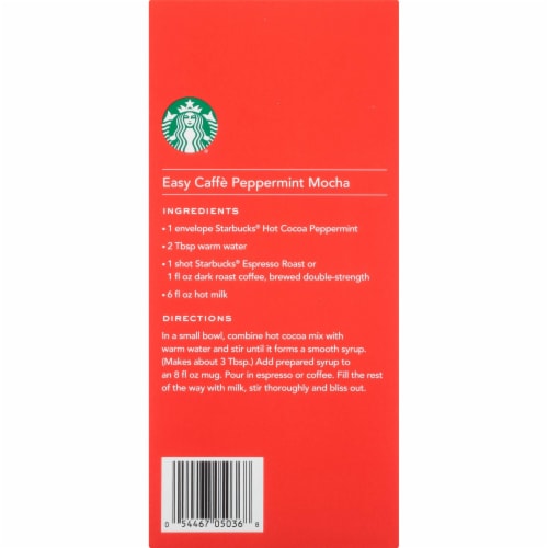 Starbucks Cocoa Mix Peppermint 8ct Perspective: left