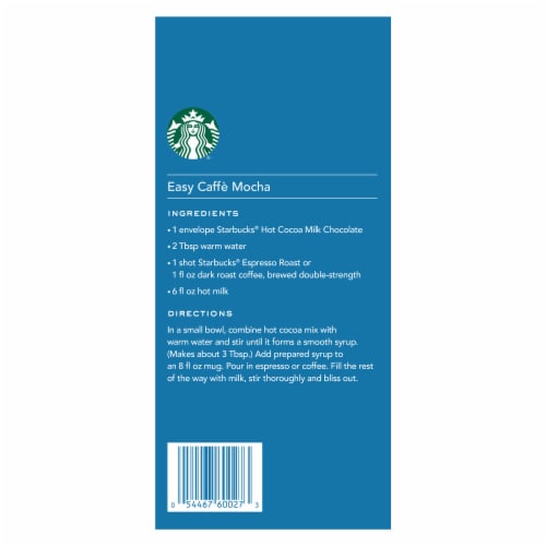 Starbucks® Milk Chocolate Hot Cocoa Drink Mix Packets Perspective: left