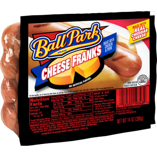 Ball Park Classic Cheese Franks Perspective: left