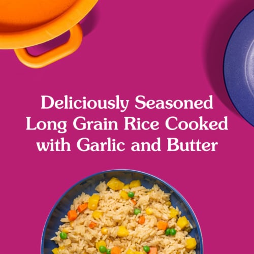Ben's Original Ready Rice Butter and Garlic Flavored Rice, Easy Dinner Side, 8.8 oz Pouch Perspective: left