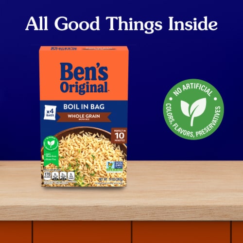 Ben's Original™ Whole Grain Brown Rice Boil in Bag Rice Perspective: left