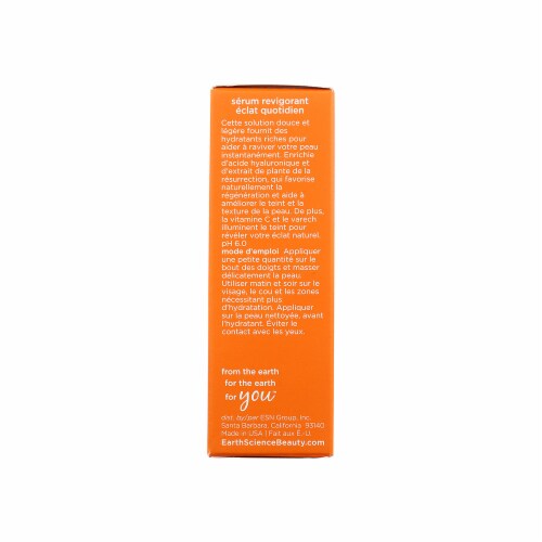 Earth Science Essentials Fragrance Free Daily Radiance Boosting Serum Perspective: left