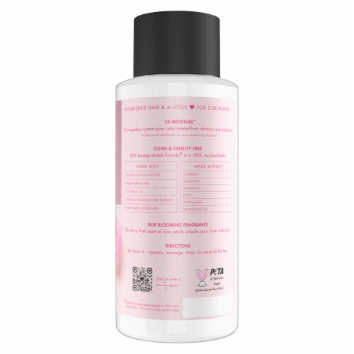 Love Beauty and Planet Murumuru Butter & Rose, Vegan Collagen Moisture Conditioner Perspective: left