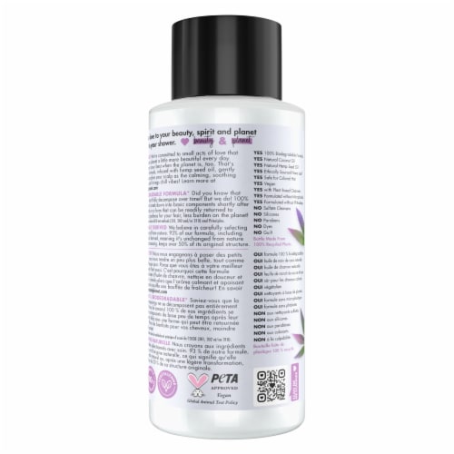 Love Beauty and Planet Hemp Seed Oil & Nana Leaf 100% Biodegradable Shampoo Perspective: left