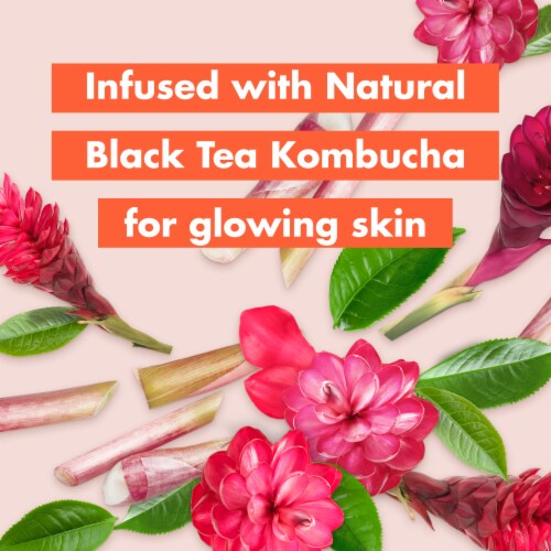 Love Beauty and Planet Black Tea Kombucha and Red Ginger Hand Lotion Perspective: left