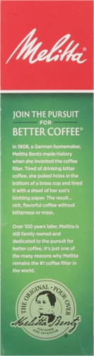 Melitta® #4 Cone Natural Brown Coffee Filters Perspective: left
