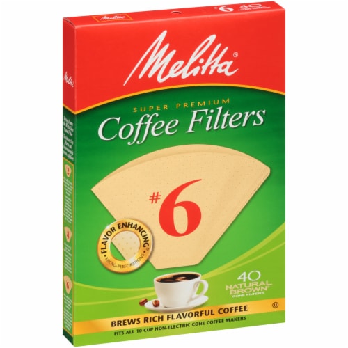 Melitta® Super Premium #6 Paper Cone Coffee Filters Perspective: left