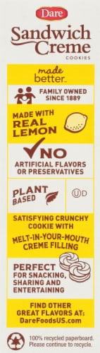 Dare Lemon Creme Filled Cookes Perspective: left