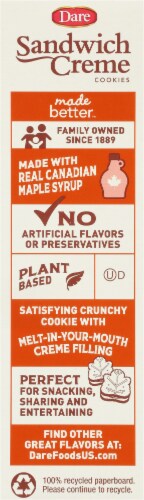 Dare Maple Creme Flavored Sandwich Cookies Perspective: left