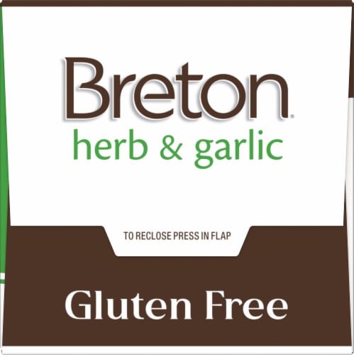 Breton® Gluten Free Herb Garlic Crackers Perspective: left